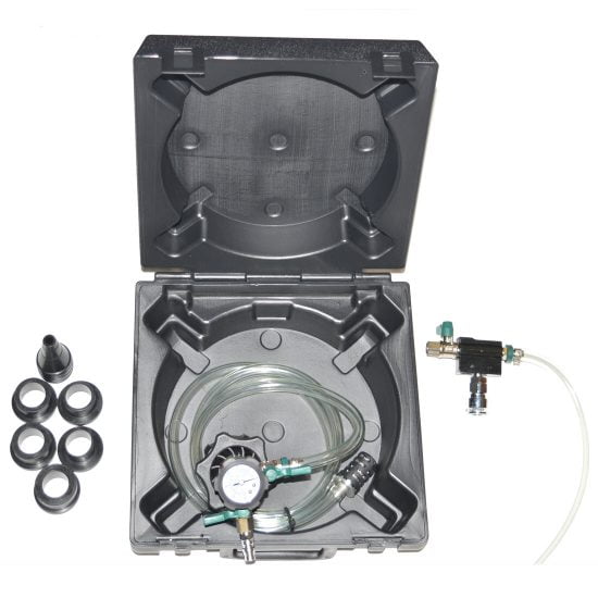 Cooling system vacuum and refill kit