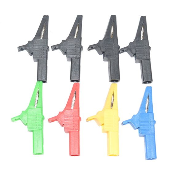 Alligator clip large insulated set of 8