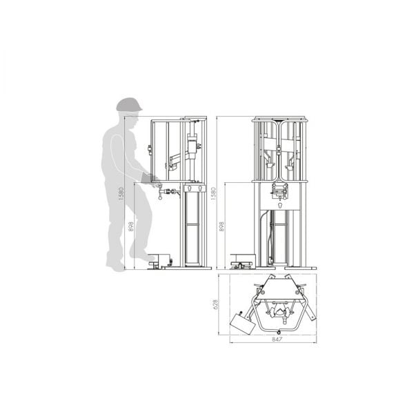 Pneumatic Spring Compressor, Compression Force: 2452 kg - Image 2