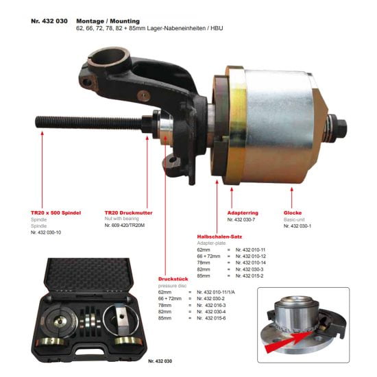 Generation 2 Wheel Bearing Tool Kit Muller Werkzeug
