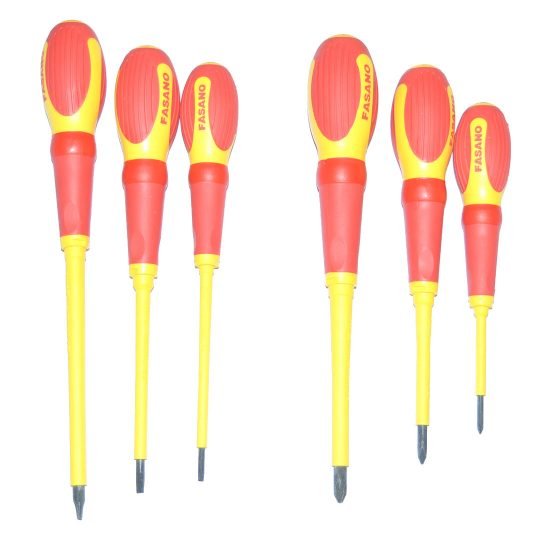 Set Of 6 Insulated Flat And Phillips Head Screwdrivers