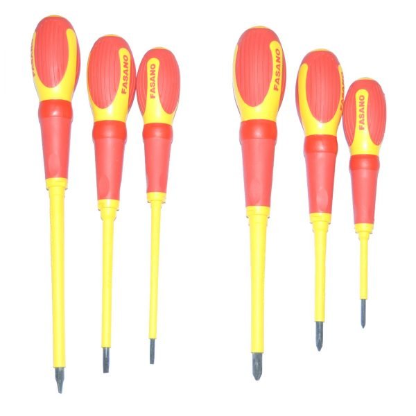 Set Of 6 Insulated Flat And Phillips Head Screwdrivers