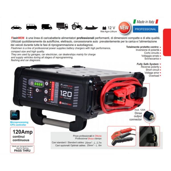 Electromem/Schumacher FlashMem 120 Amp Battery Support Unit
