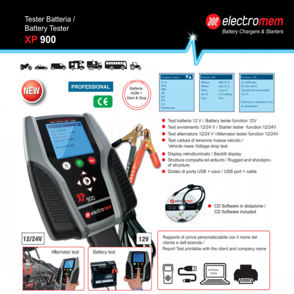 Battery Tester XP900 With Printer - Image 2