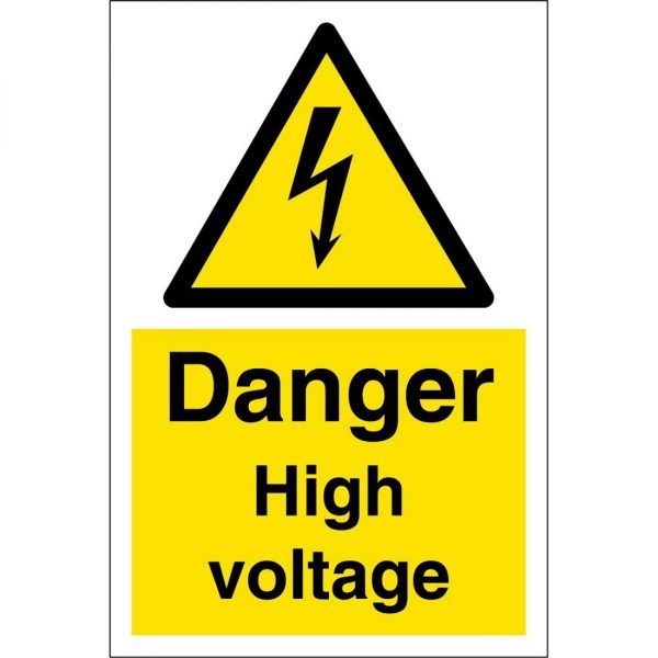 Danger High Voltage Magnetic Roof Sign