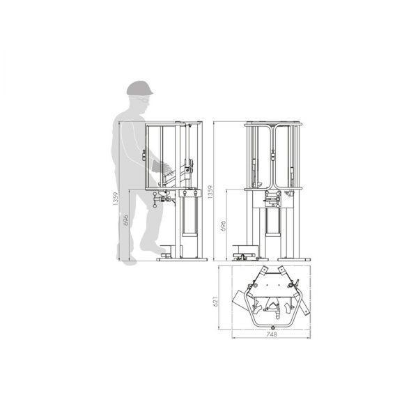 Pneumatic Spring Compressor, Compression Force: 1226 kg - Image 2