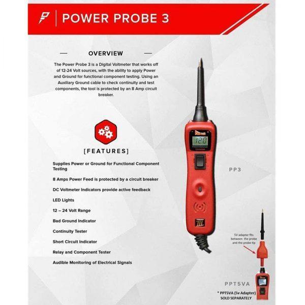 PowerProbe 3 Circuit Tester 12-24v with accessories - Image 4