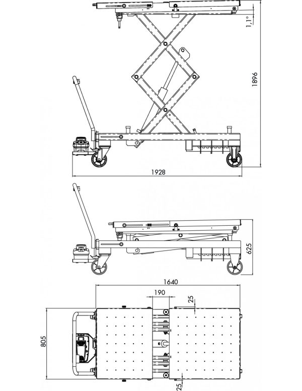 Govini Mobile Battery Lifting Table GO1500T - Image 2
