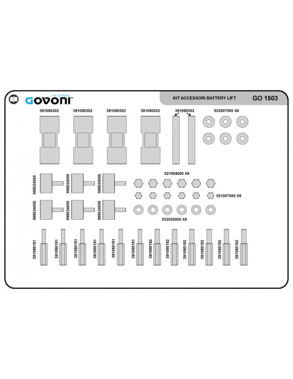 Govoni Battery Lift Table Accessories Kit - Image 6