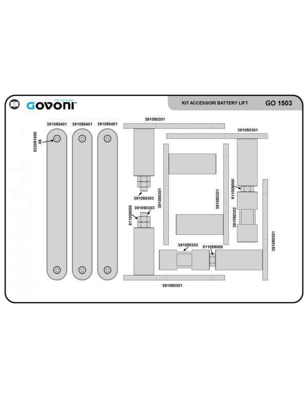 Govoni Battery Lift Table Accessories Kit - Image 7