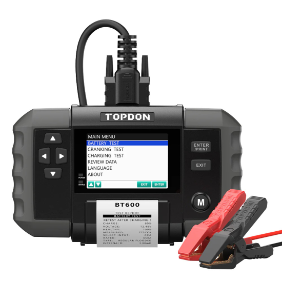 TOPDON BT600 Battery Tester with Printer