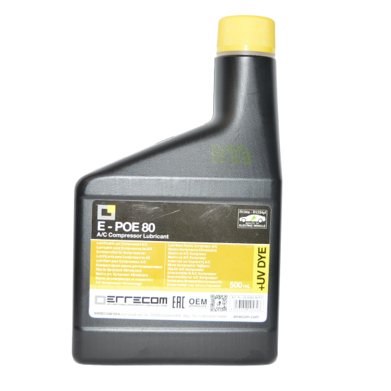 500ML POE80 Oil With Dye For R134A & R1234YF Electric Vehicle Systems