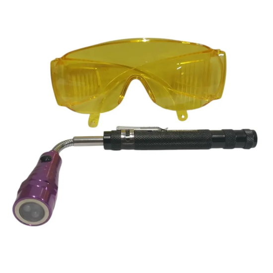 Telescopic UV Lamp With Flexible Head + UV Protection Goggles