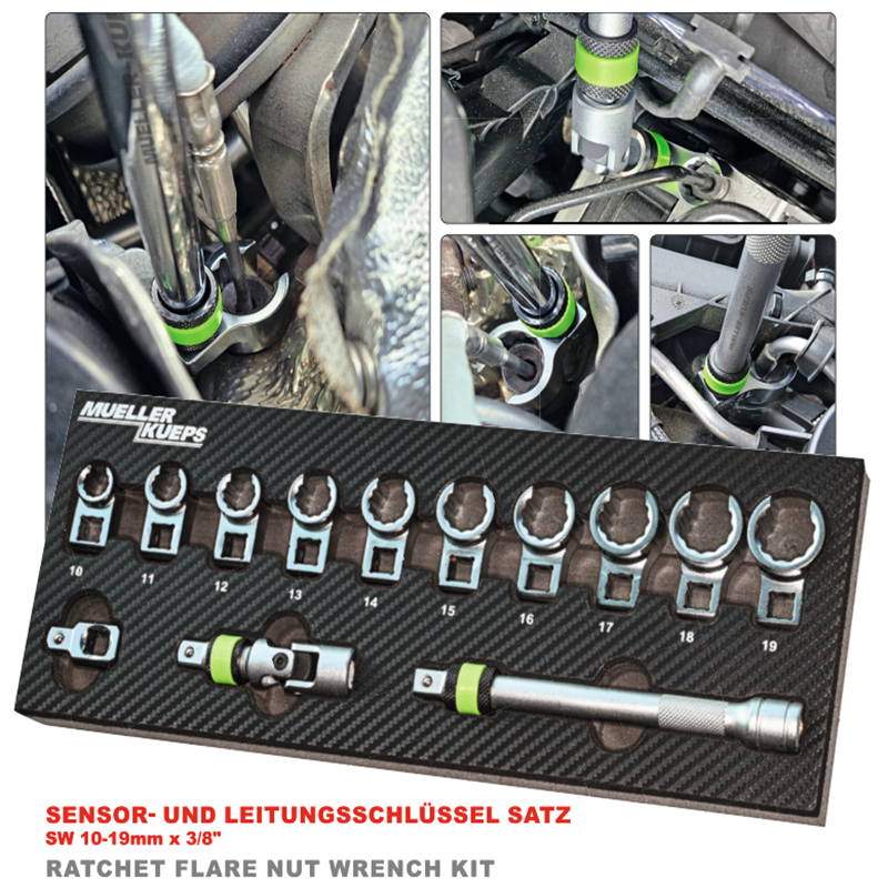 Muller Ratchet Flare Nut Wrench Kit - Image 2